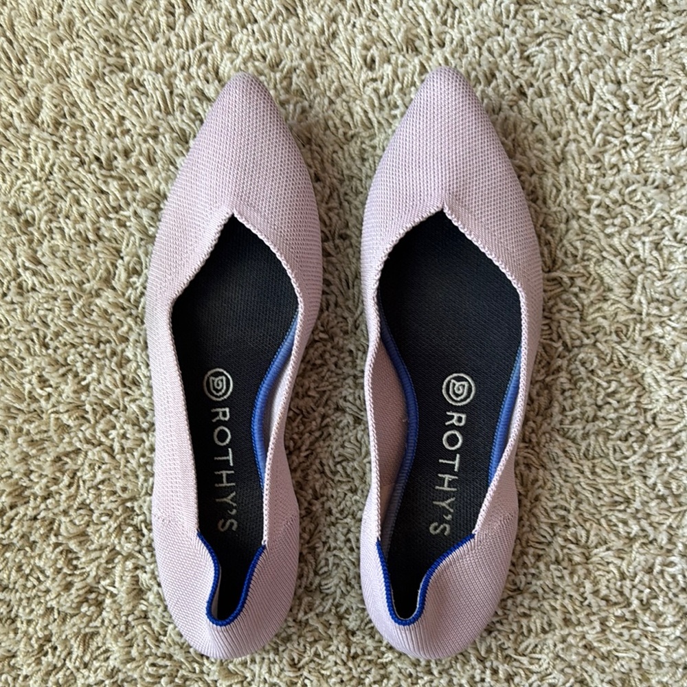 Rothy's Pink Pointed-Toe Flats- size 8.5